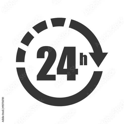 Time and clock isolated flat icon, vector illustration graphic design.