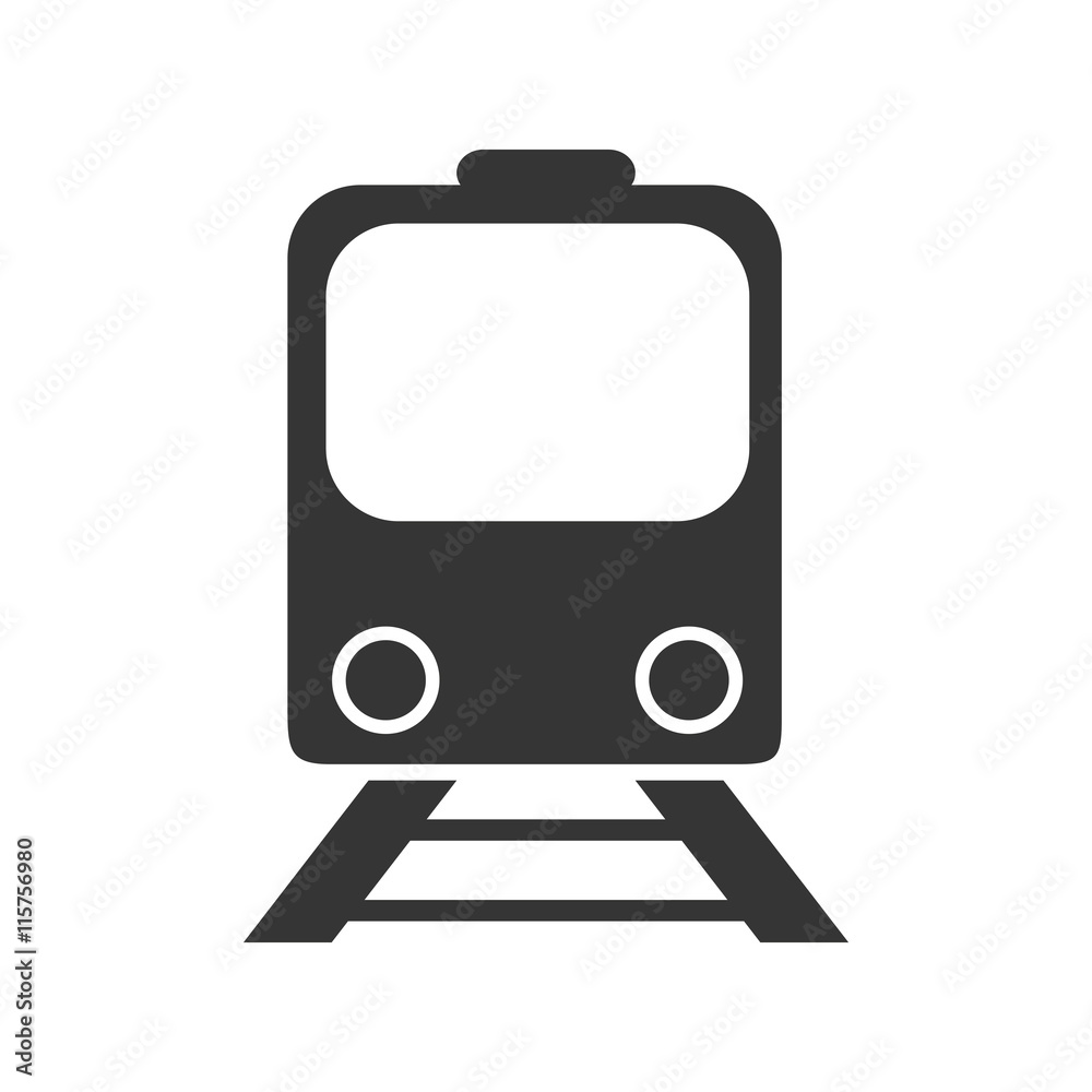 train in black and white icon, isolated flat icon vector illustration. train in black and white icon, isolated flat icon vector illustration.
