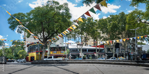 Panoramic View of Plaza Serrano in Palermo Soho neighborhood - Buenos Aires, Argentina photo