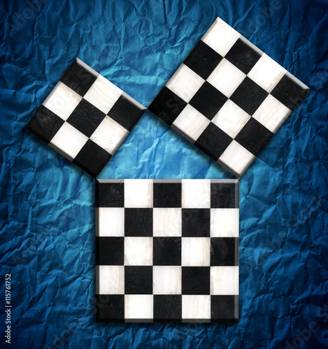 The Pythagorean theorem on a vintage blue background