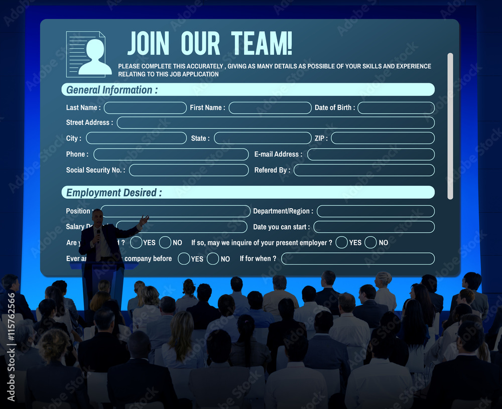 Online Web Job Application Form Concept Online Web Job Application Form Concept