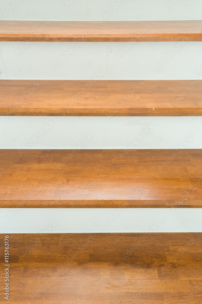 wooden stairs in home