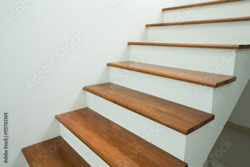 Fototapeta wooden stairs in home