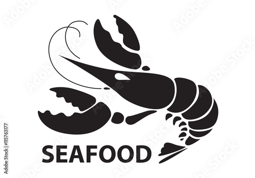black lobster, vector