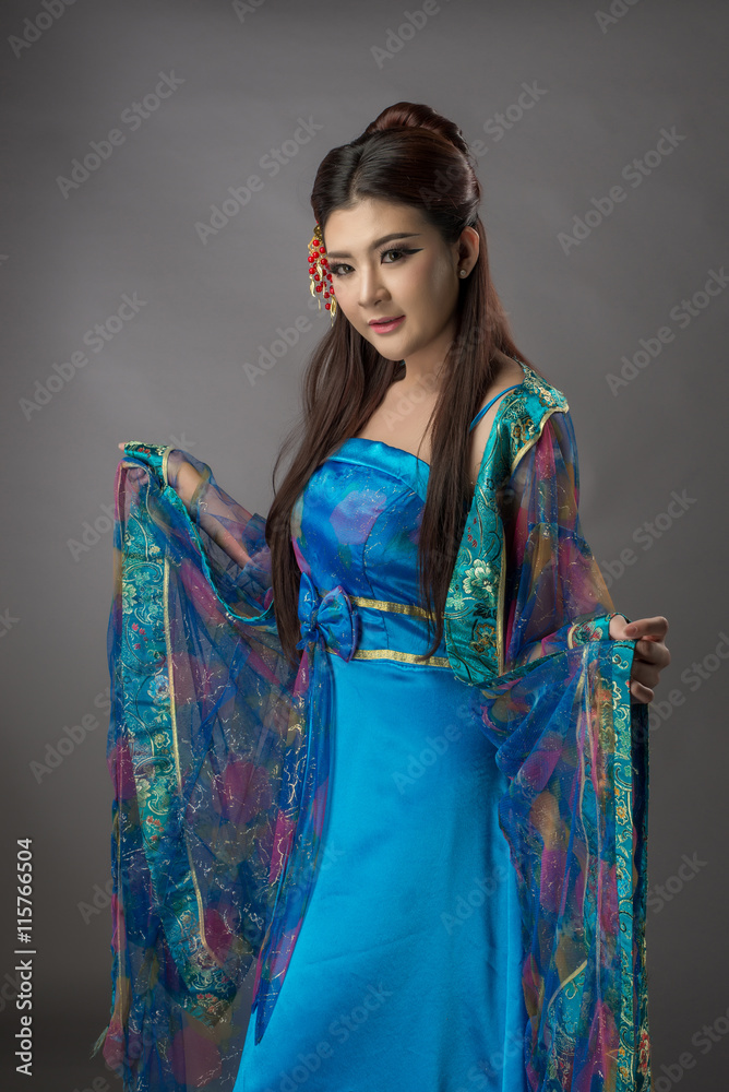 Beautiful Asian model Young asia Oriental woman wearing chinese Beautiful Asian model Young asia Oriental woman wearing chinese