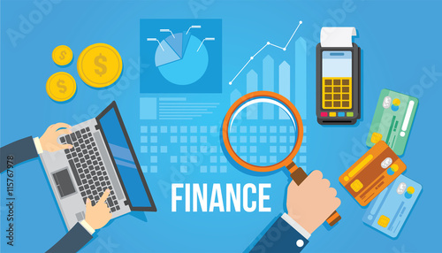 financial management flat design illustration