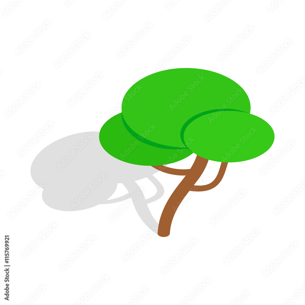 Tree icon in isometric 3d style isolated vector illustration Tree icon in isometric 3d style isolated vector illustration