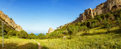 Природный заповедник Караул-Оба, полуостров Крым, город Судак, побережье Черного моря
