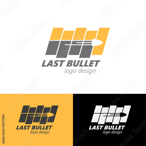 Logo design Last bullet, vector EPS10