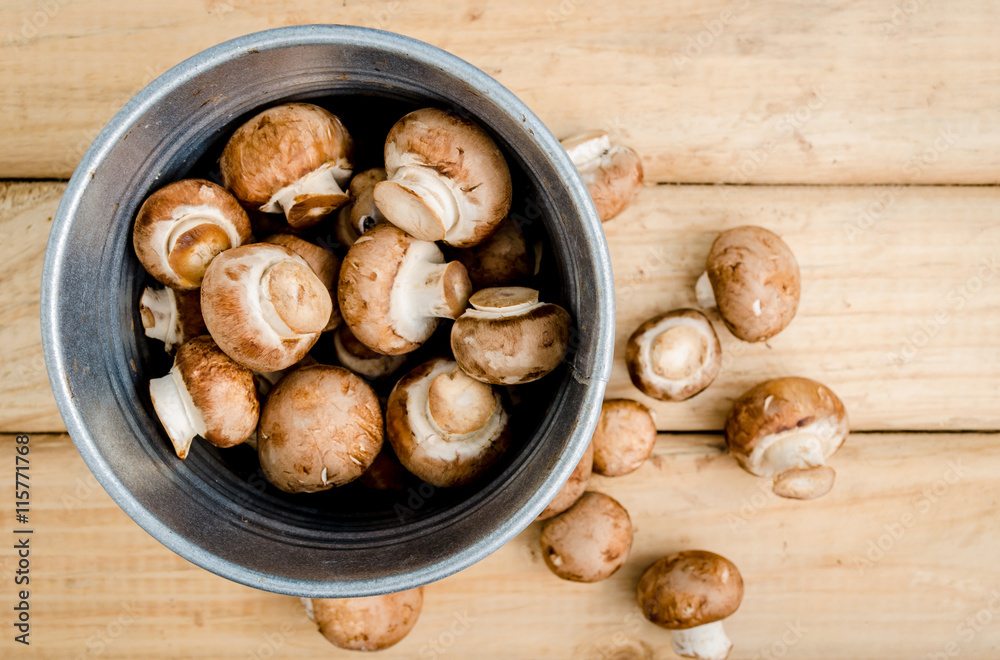 European food concept mushroom soup with champignon mushroom set European food concept mushroom soup with champignon mushroom set