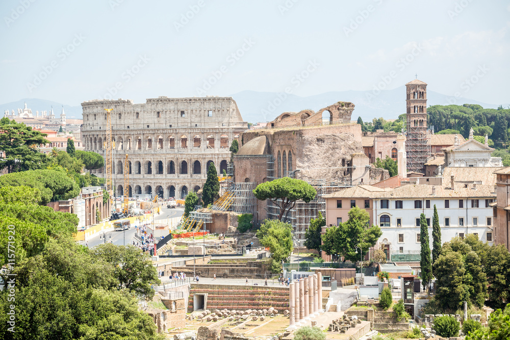 Colosseum and Roman Forum, Rome, Italy