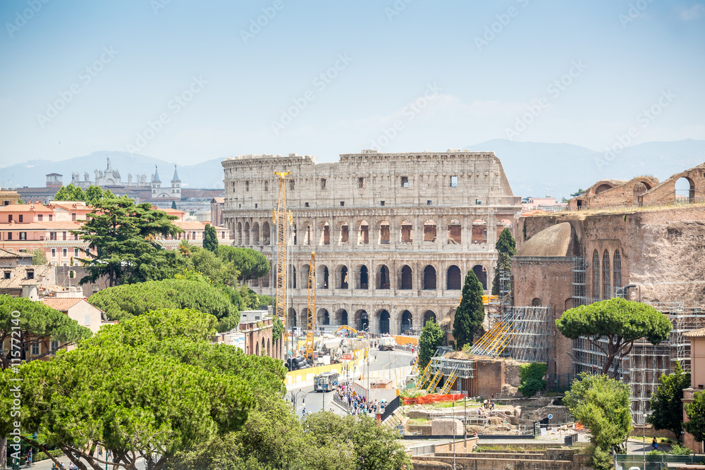 Colosseum and Roman Forum, Rome, Italy