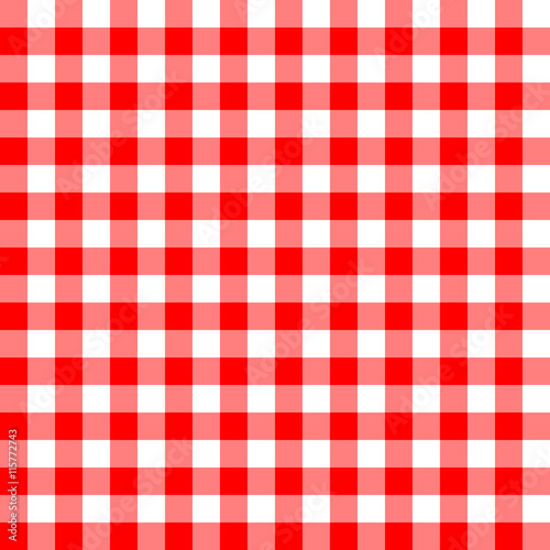 Seamless red and white tablecloth pattern