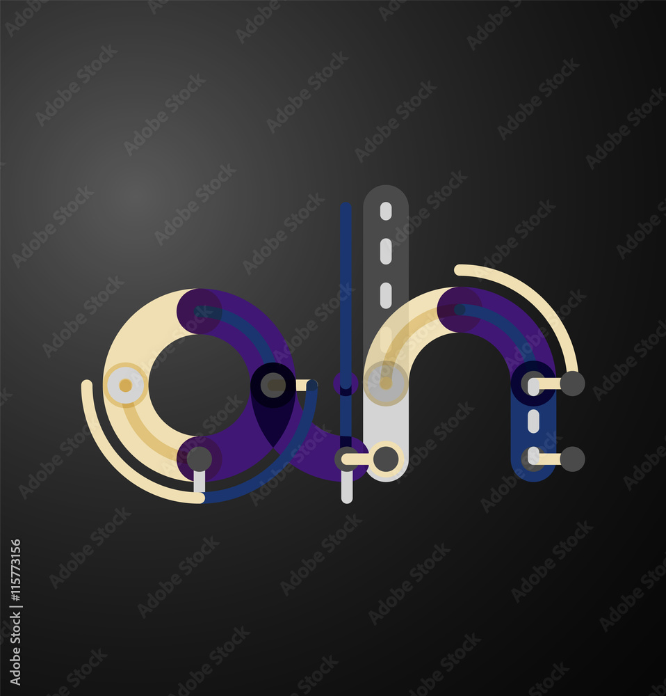 Fototapeta premium Colorful funny cartoon letter icon