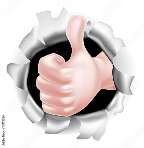 Thumbs Up Hand Concept