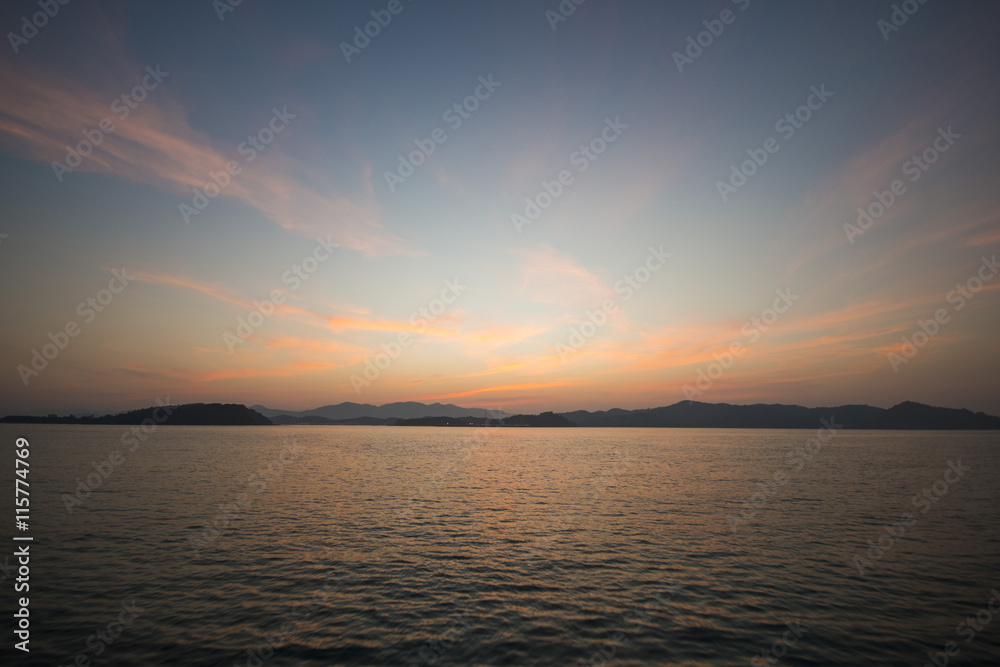 beautiful tropical sea with ripple waves in sunset beautiful tropical sea with ripple waves in sunset