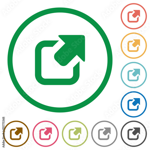 Export outlined flat icons