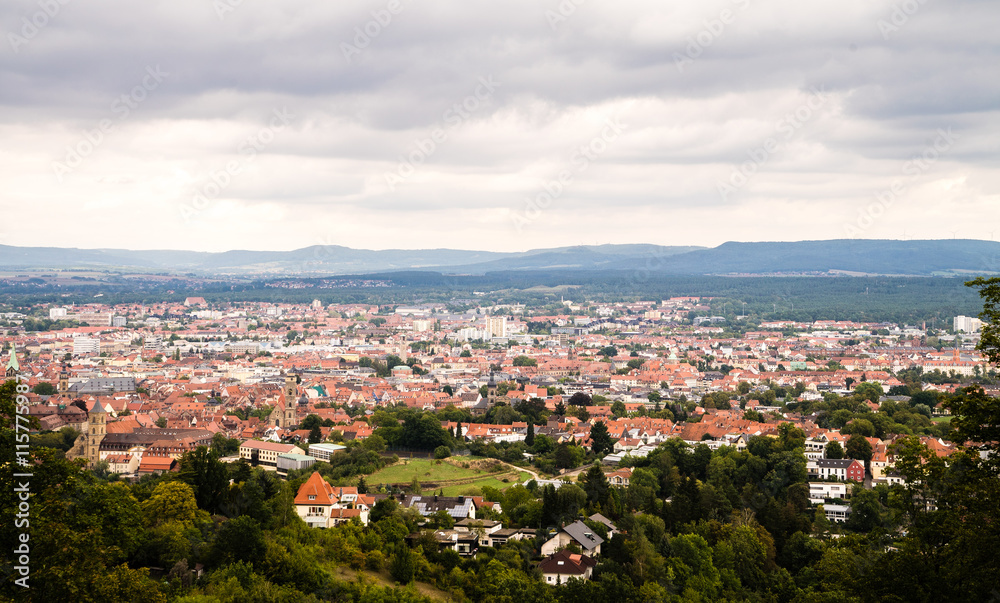 Aerial view over Bamberg
