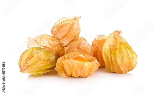 Cape gooseberry, physalis isolated on white background