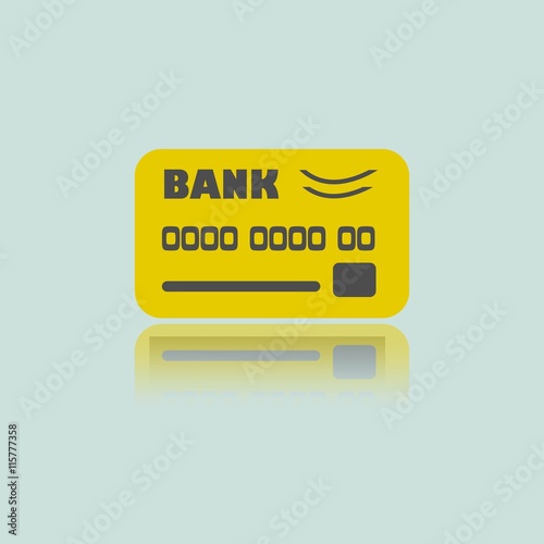 Icono de tarjeta de crédito sobre fondo azul
