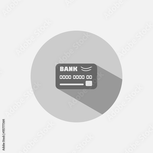 Icono de tarjeta de crédito sobre fondo gris