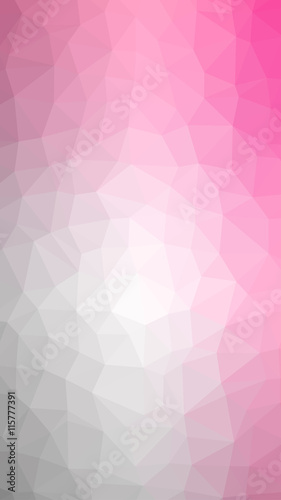 Fototapeta Naklejka Na Ścianę i Meble -  Geometric tile mosaic with pink and gray triangles. Abstract polygonal and low poly pattern background. Ideal for screen HD wallpaper on smartphone or other works and design.