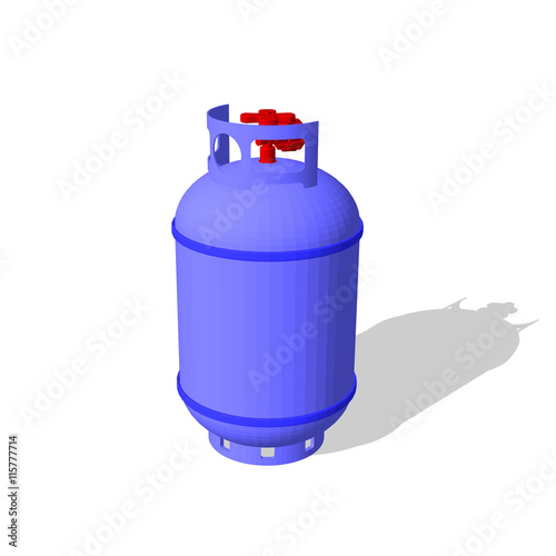 Propane gas balloon. 3d Vec...