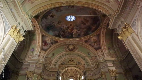 in italy the old inside of lonate pozzolo church altar and religion building. photo