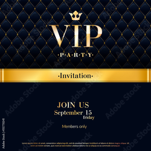 VIP invitation card premium design template.