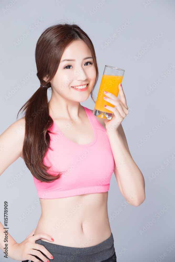 young girl drink orange juice young girl drink orange juice
