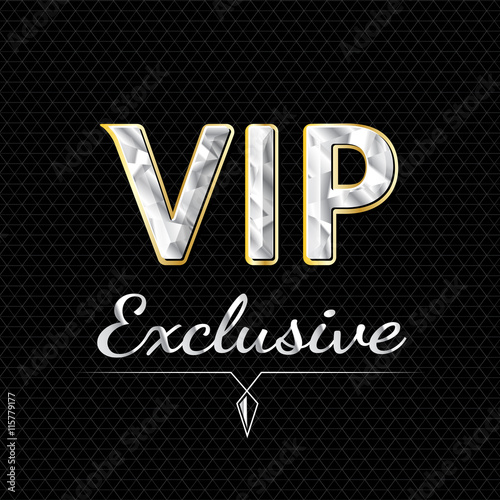 VIP exclusive logo design. luxury concept