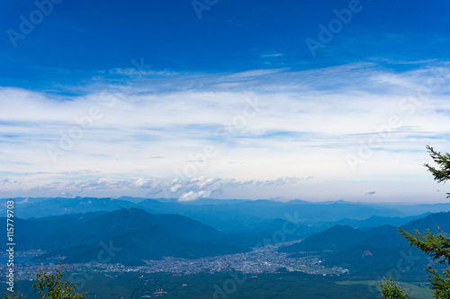 Mount fuji, japan climbing from yoshida trail. © lekcha