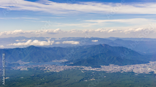 Mount fuji, japan climbing from yoshida trail. © lekcha