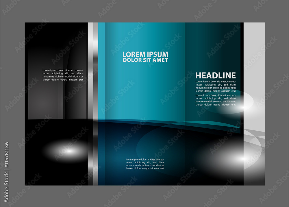 Vector empty tri-fold brochure print template design, trifold bright booklet or flyer
Vector empty tri-fold brochure print template design, trifold bright booklet or flyer