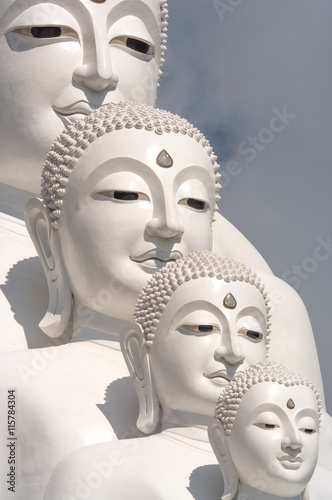 texture overlap face of buddha background at Wat Pha sorn kaew at khaoko photo