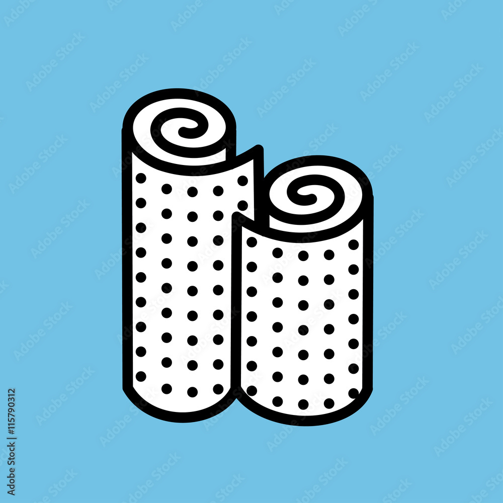 Wallpaper. Rolls of wallpaper. Vector illustration of wallpaper with a