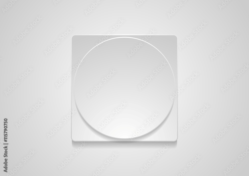 Abstract grey paper geometric web icon sticker Abstract grey paper geometric web icon sticker
