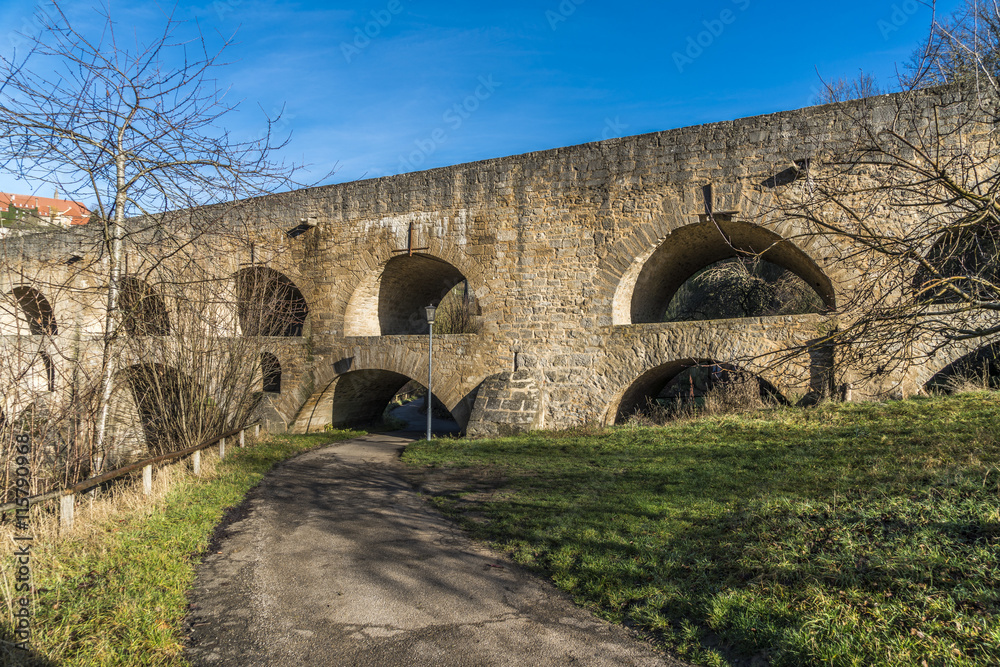 Antikes Viadukt bei Rothenburg ob der Tauber