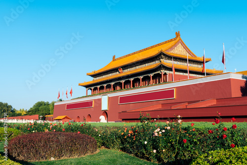 Tienanmen, Gate of Heavenly Peace, Beijing, China. The main entrance of Forbidden City.