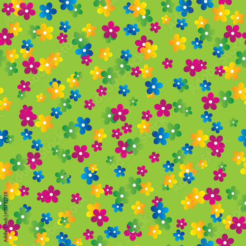 Colorful floral seamless pattern. Vector illustration.