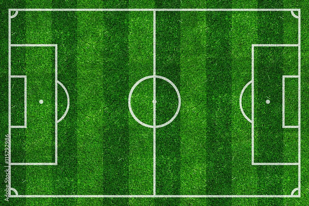 soccer field top view with green natural grass / Fußballplatz draufsicht mit grünem natürlichem Rasen soccer field top view with green natural grass / Fußballplatz draufsicht mit grünem natürlichem Rasen