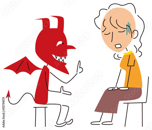 悪魔を相談相手に選んだ女性