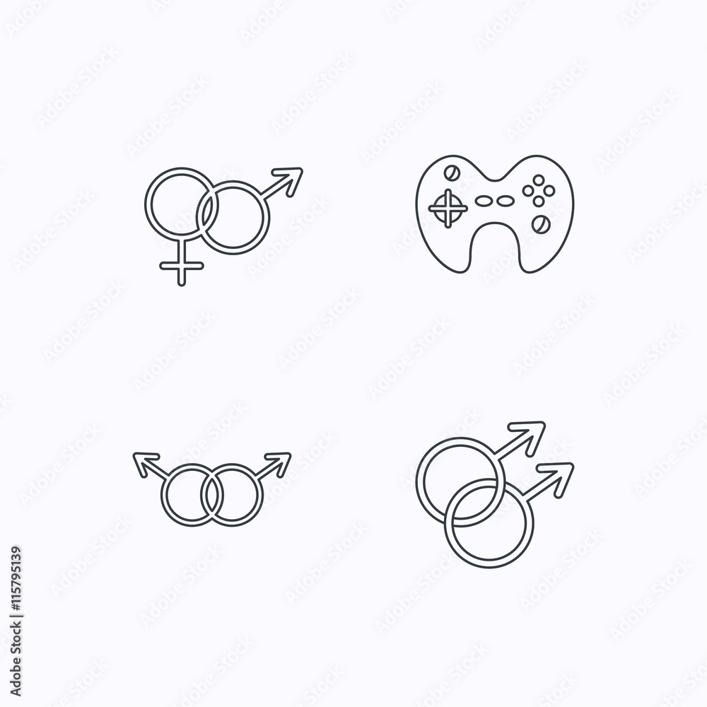 Gay, lesbian love and game joystick. Gay, lesbian love and game joystick.