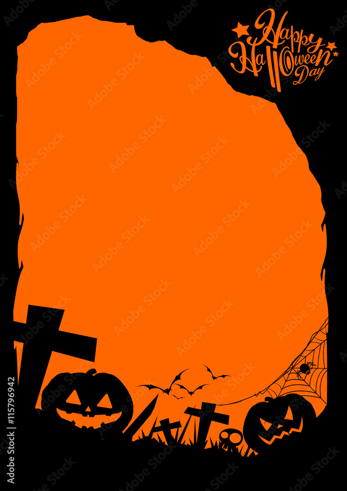 halloween day themed background with space for text