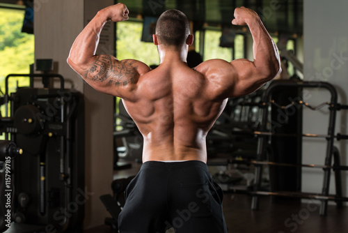 Back View Of A Body Builder