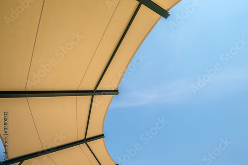 fabric roof structure stadium with sky