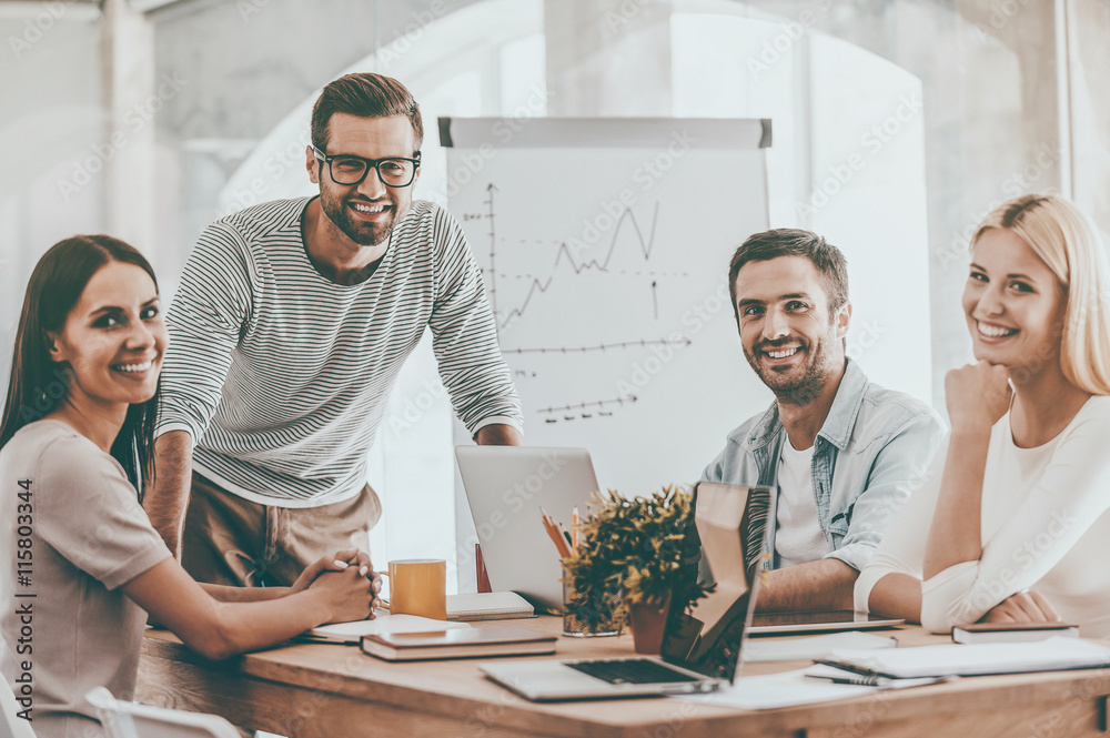 Successful business team. Successful business team.