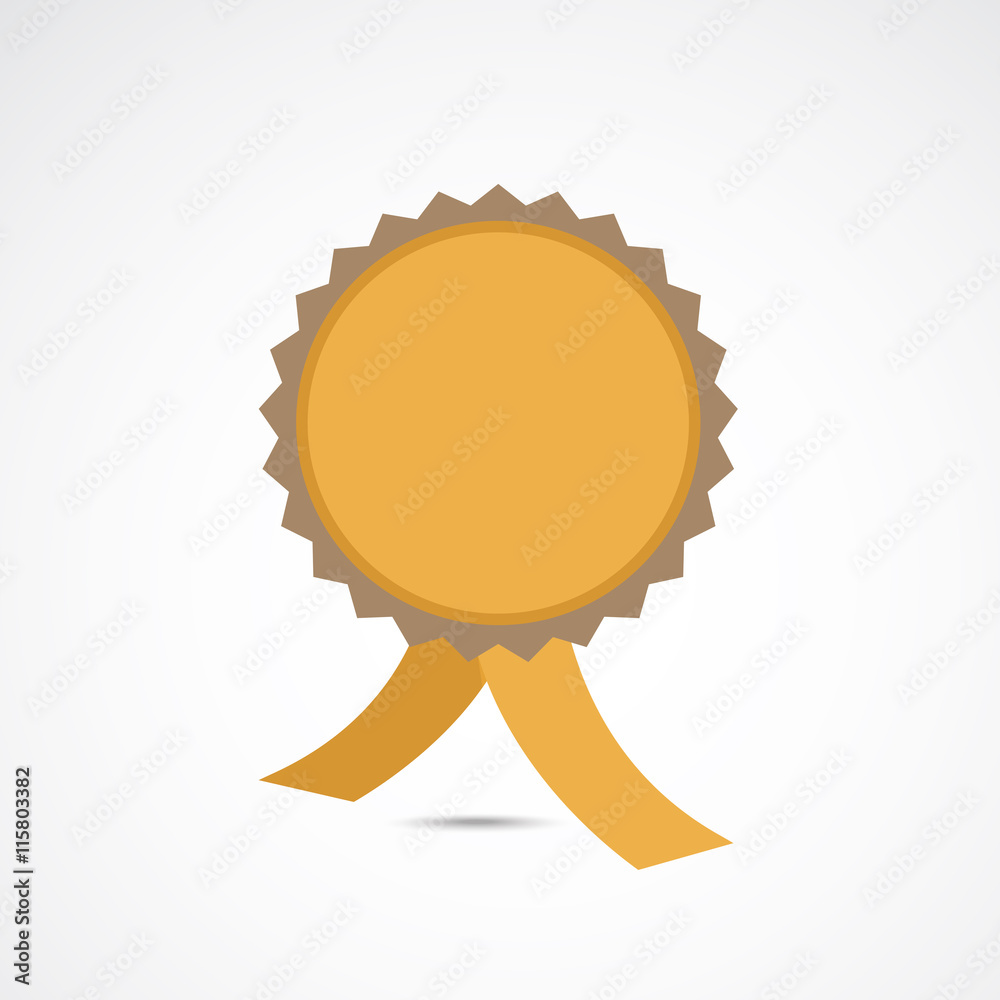 Golden championship medal Golden championship medal