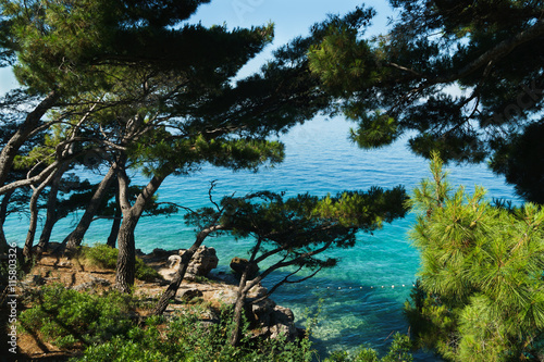 Coast in Brela  Makarska Riviera