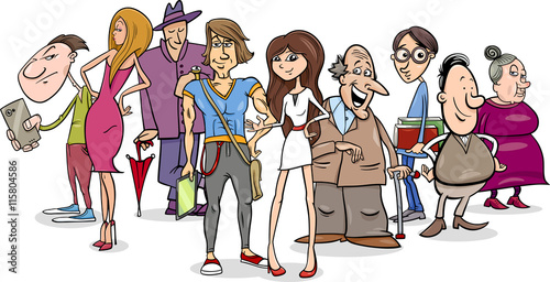 people group cartoon illustration